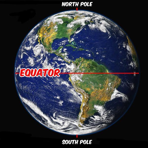 Equator The equator is the