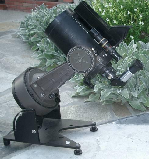looking through a telescope