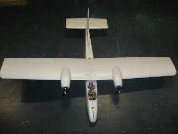 A couple of ailerons, an elevator and a rudder are used as control surfaces and are actuated by servo motors. The technical characteristics of the Multiplex Twinstar II are given in Table 5.2.