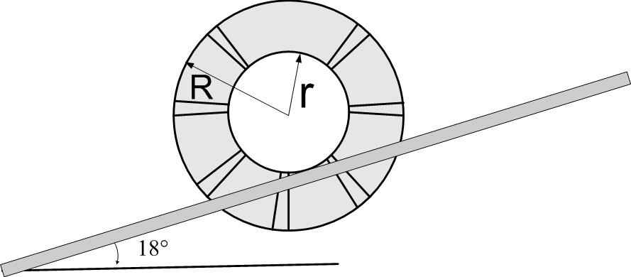 4. A flywheel of centroidal radius of gyration K = 500 mm is rigidly attached to a shaft of radius r = 40 mm which may roll along parallel rails.