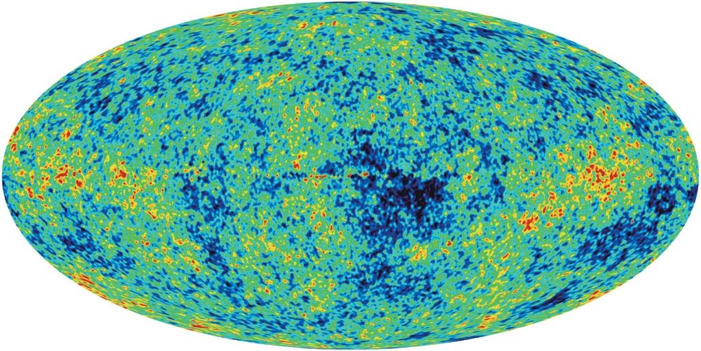 The Big Bang Cosmic Microwave Background (CMB): The figure below shows the temperature of the CMB at every point in