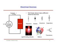 Electrical Devices Current: i We ll