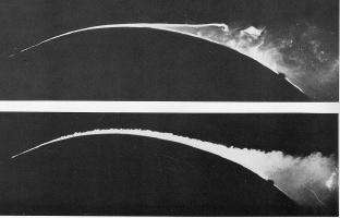 5 Example of laminar (upper photo) and turbulent (lower photo)