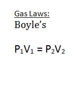 GAS LAWS Combined Gas Law: P 1 V 1 = P 2