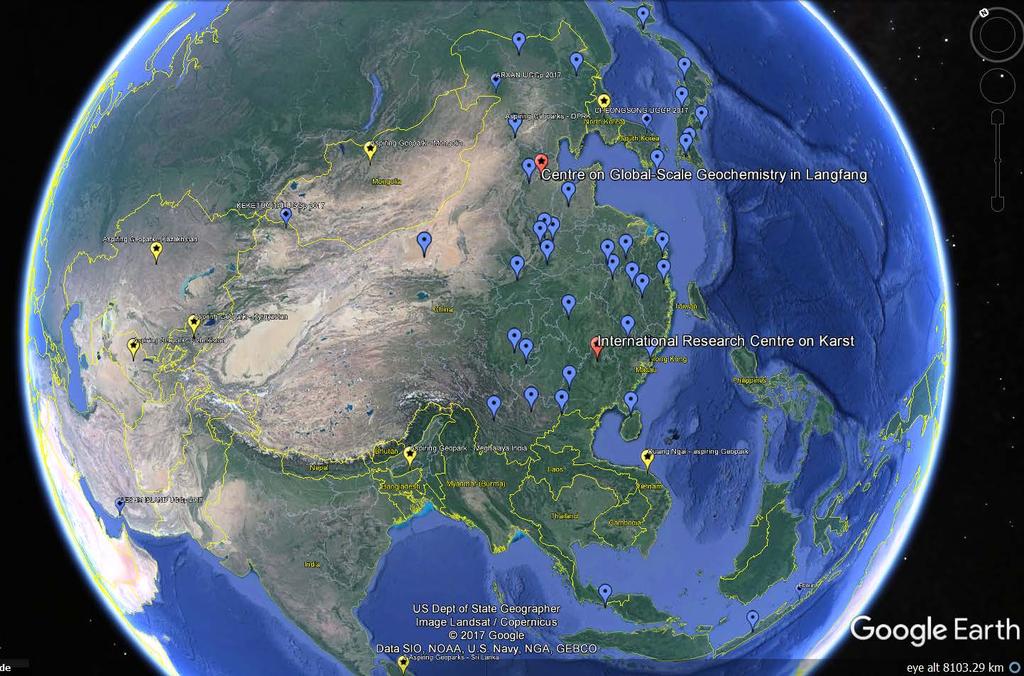 International Geoparks and Geoscience Programme Networks in geoharzard risk reduction: 35 UNESCO Global Geoparks in China 1. International Consortium on Landslides (ICL) 2.