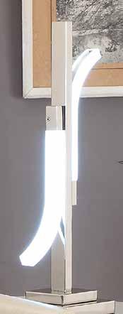 FL588-5STN > LED 5 ARM FLOOR LAMP SATIN NICKEL FINISH
