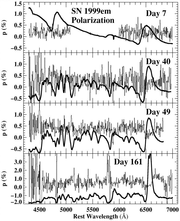 SSII 13 Flux SN 1999em (II-P) Spectral symmetry Time