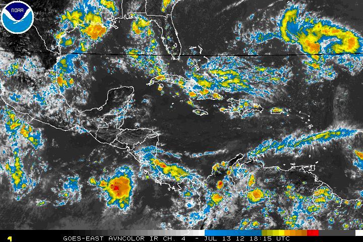 WEEKEND WEATHER OUTLOOK BELIZE, CENTRAL AMERICA PERIOD: Friday, July 13 until Monday, July 16, 2012 DATE ISSUED: Friday, June 13, 2012, 9:00 am RFrutos SYNOPSIS: A weak pressure gradient over the NW