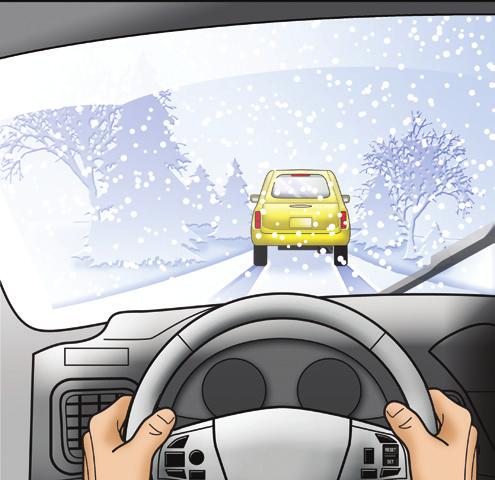CHALLENGE #1: ROAD CONDITIONS Your forward collision warning system may struggle on wet or icy roads because it is not able to adjust for road conditions.