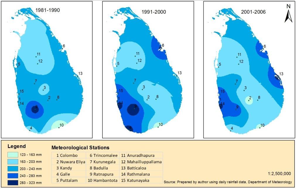Dynamic Trends of Intensity of Rainfall Extremes in Sri Lanka Sanjeewni, Manawadu northeast monsoon regime that increasing trend of north east monsoon rain may generate incidence of increasing of 5