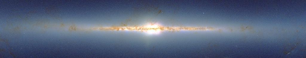 Top: IR image of the Milky Way from the 2MASS