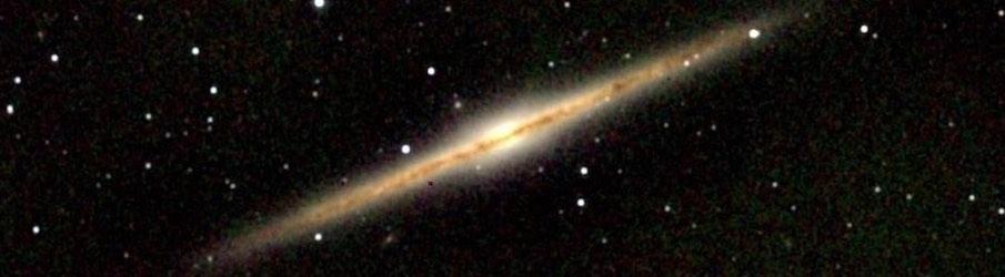 Bottom: IR mosaic of edge-on spiral galaxy NGC