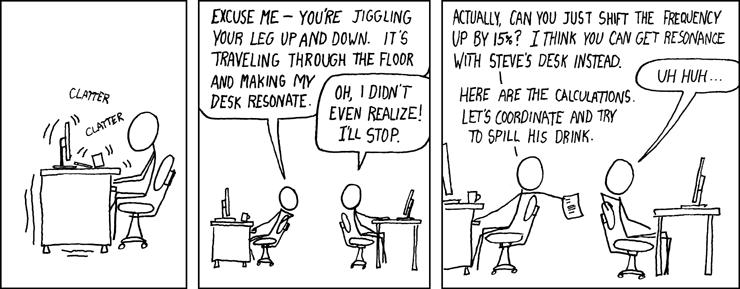 Resonance can have practical uses: xkcd.