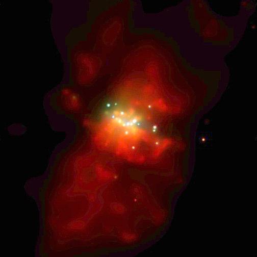 Intensity of supernova explosions in starburst galaxies can