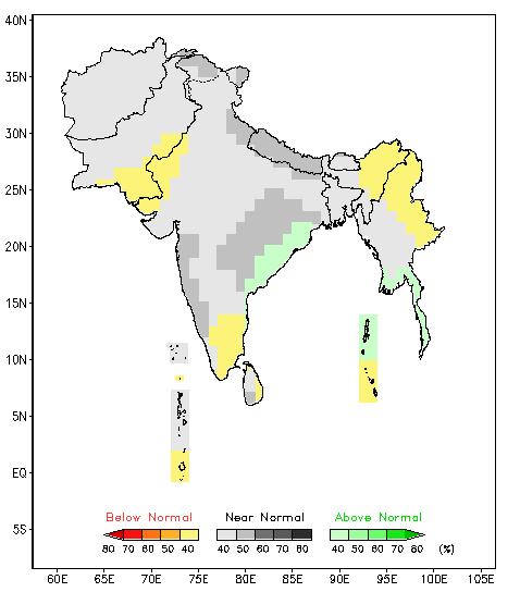 The outlook for the southwest monsoon rainfall over South Asia is shown in Fig. 1.