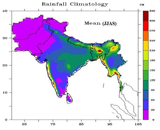 Fig.4 Rainfall Climatology for th-mail. e period 1951-2007 over South Asia (Source: APHRODITE s Water ResourcesHome page, http://www.chiku.ac.jp/precip/english/index.