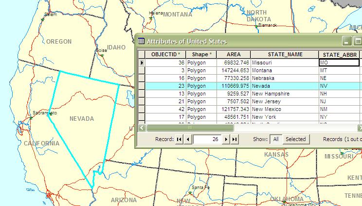 Attribute Tables A feature on a GIS map is linked to its record in the attribute table by