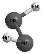 Molecule Geometry (H O ) XZ 00 0.698-0.0504 O 00-0.698-0.0504 H 0.87 0.89 0.40 H4-0.87-0.89 0.40 Z-Matrix O.96 H.00 O 0.96 H4 O.00 0.96 H 4.
