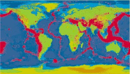 deep-focus earthquakes and ocean trenches.