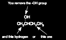 ASYMMETRICAL alcohols We can focus on the main product which is that the H will come off the more