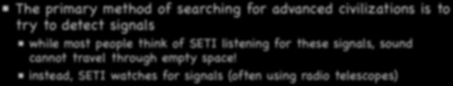 How is SETI carried out?
