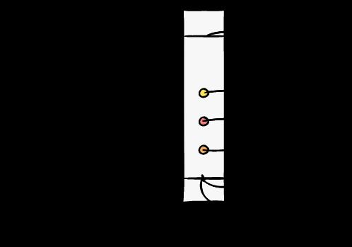 As shown above, the three components A, B and C of the reaction mixture travelled different distances, as the solvent moved up the TLC plate.