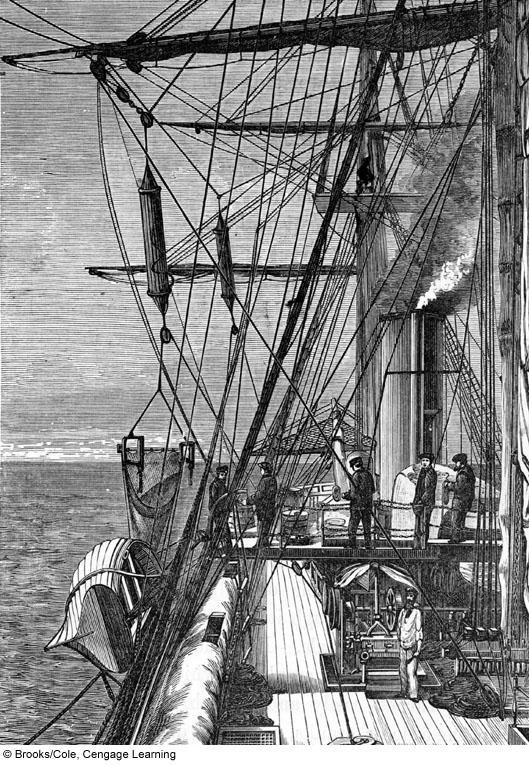 Bathymetry: Measuring Ocean Depths As late as 1870 bathymetric studies were often performed using a weighted