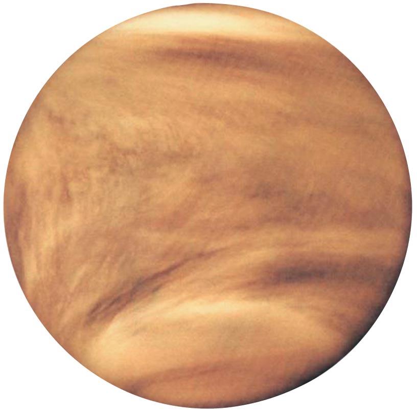 Atmosphere of Venus Reflective clouds contain droplets of sulfuric