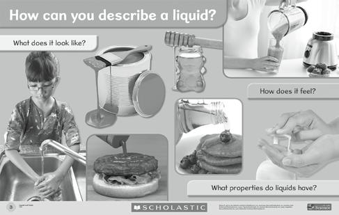 How Can We Describe Liquids? Focus: Students explore and describe various liquids, then sequence liquids according to a variety of properties.
