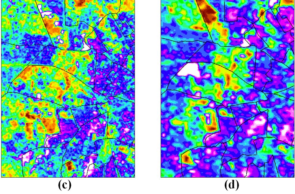 (a) Zonal change in LST and extent of high/low dense built up area (b) Zonal change in LST and extent of vegetation classes (colour of the bars correspond to the legend of Figure 3) 3.