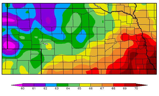 Western Nebraska received more of the cold air intrusions that followed those fronts due to the direction of movement of the upper air troughs coming from the western United States.
