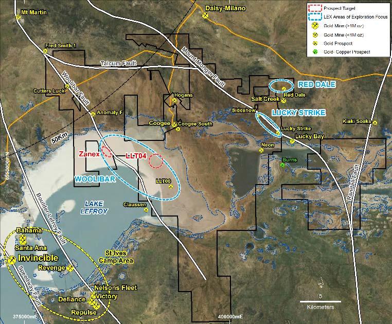 The Board of Lefroy Exploration Limited (ASX: LEX) ( Lefroy or the Company ) is pleased to announce that a specialised lake diamond drilling rig is on site at the Zanex Prospect located approximately