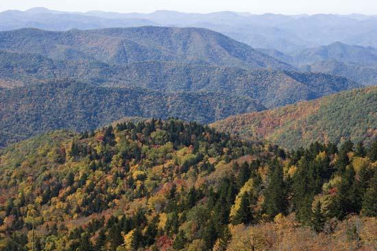 The Appalachian Mountains in the eastern United States once were as high as the Rocky