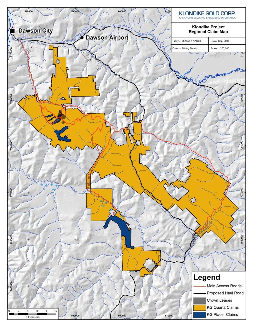 KLONDIKE GOLD PROPERTY Lone Star Quartz Creek Gold Run 2,942 contiguous claims totaling 557 sq.
