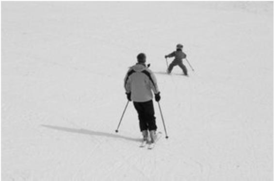 Size of ski does not ffect frictionl force Terminl