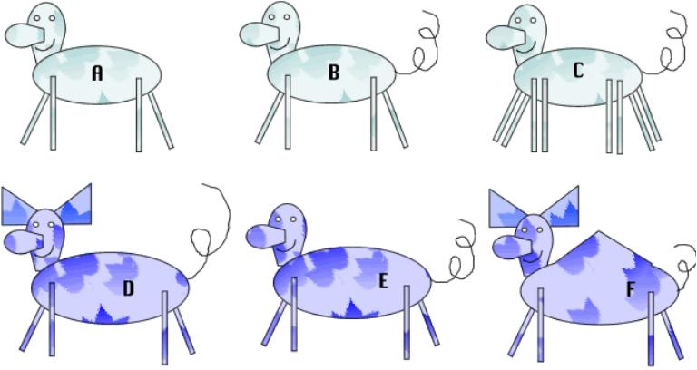 1. Has green colored body...go to 2 Has purple colored body... go to 4 2. Has 4 legs...go to 3 Has 8 legs... Deerus octagis 3. Has a tail.