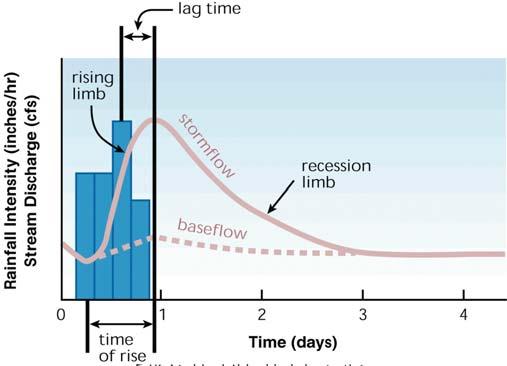 ILLUSTRATING STREAM FLOW: HYDROGRAPHS Hydrographs (Figure 6 and 7) are used to describe stream flow discharges over a specific time period.