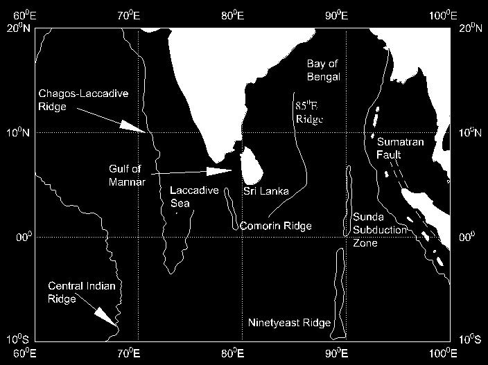 approach. Although there is a fair distribution of M>5 events in the region outside Sri Lanka, the land mass is typically subjected to M<4 earthquakes.