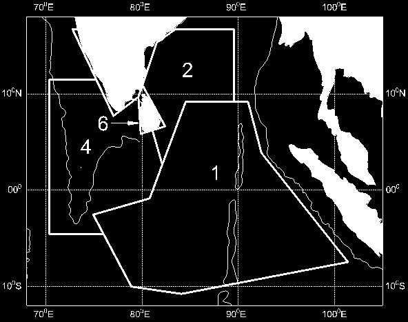 Figure 2. Source zones defined in the study.