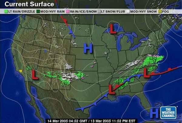 Weather: Pressure Fronts are the boundaries between regions of air with