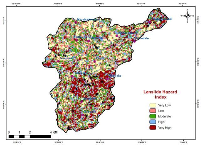 Among the various causative factors used, aspect, drainage density, distance to drainage, geomorphology, landuse and soil have greater influence on landslide susceptibility.