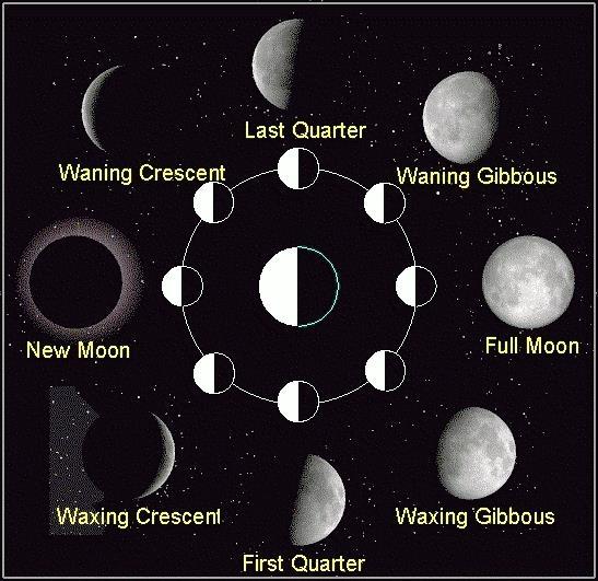 Moon Phases* Notice the Sun