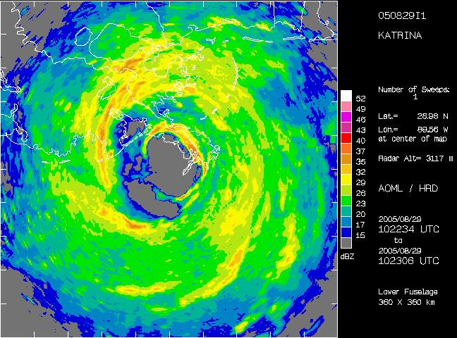 NOAA Aircraft Radar Reflectivity (Courtesy Hurricane Research Division)