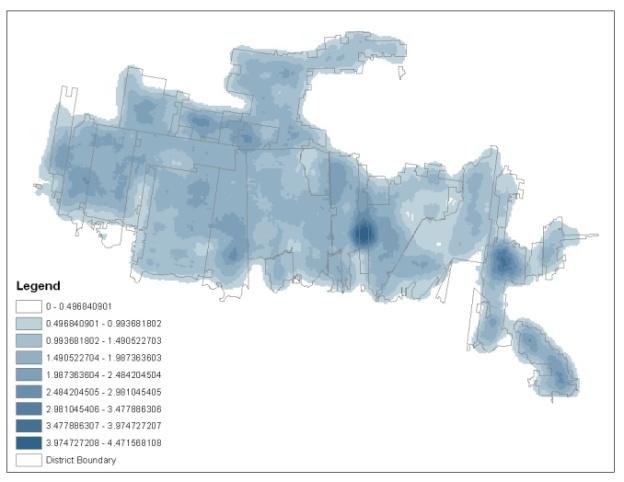 Urban Fragments Density Map using MUM Network