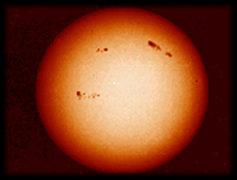 SUNSPOTS These are darker, cooler areas on the surface of the sun created by disturbances in the sun s magnetic field.