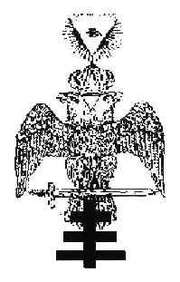 The 33rd degree eagle The double headed eagle alludes to the nature of man.