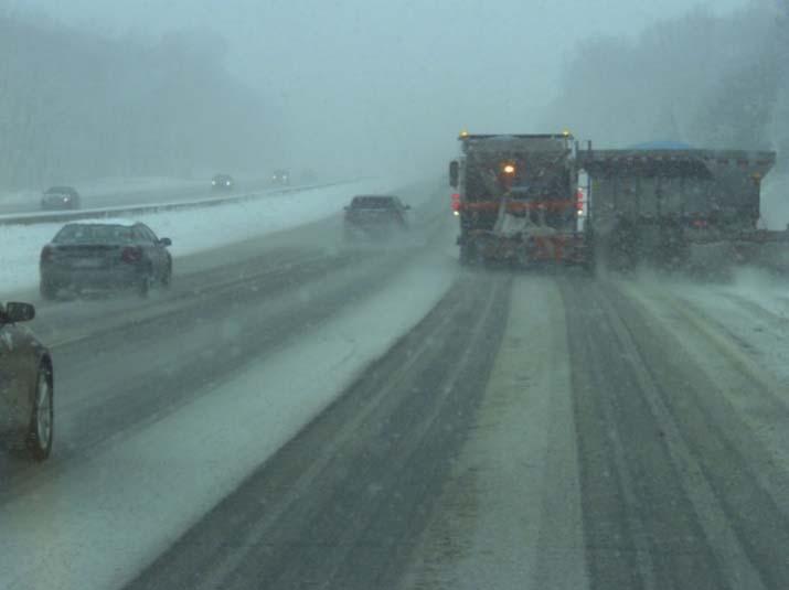 11 Figure 7: Pavement Condition behind Tow Plow and Regular Plow for Storm 2 Visual pavement condition behind the tow