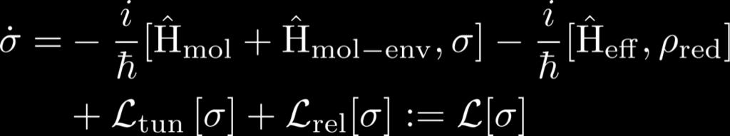 Transport calculations The dynamics is calculated via a generalized master equation for the reduced density matrix