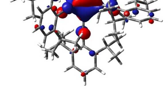 Molecular orbitals participating in intense singlet electronic transitions of W(CNdipp) 6