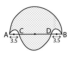 CBSE-X-00 EXAMINATION Find the area of the shaded region in Fig. 5, if AC = 4 cm, BC = 0 cm and O is the centre of the circle. [Use = 3.4] Given AB=4cm and AC =BD = 3.